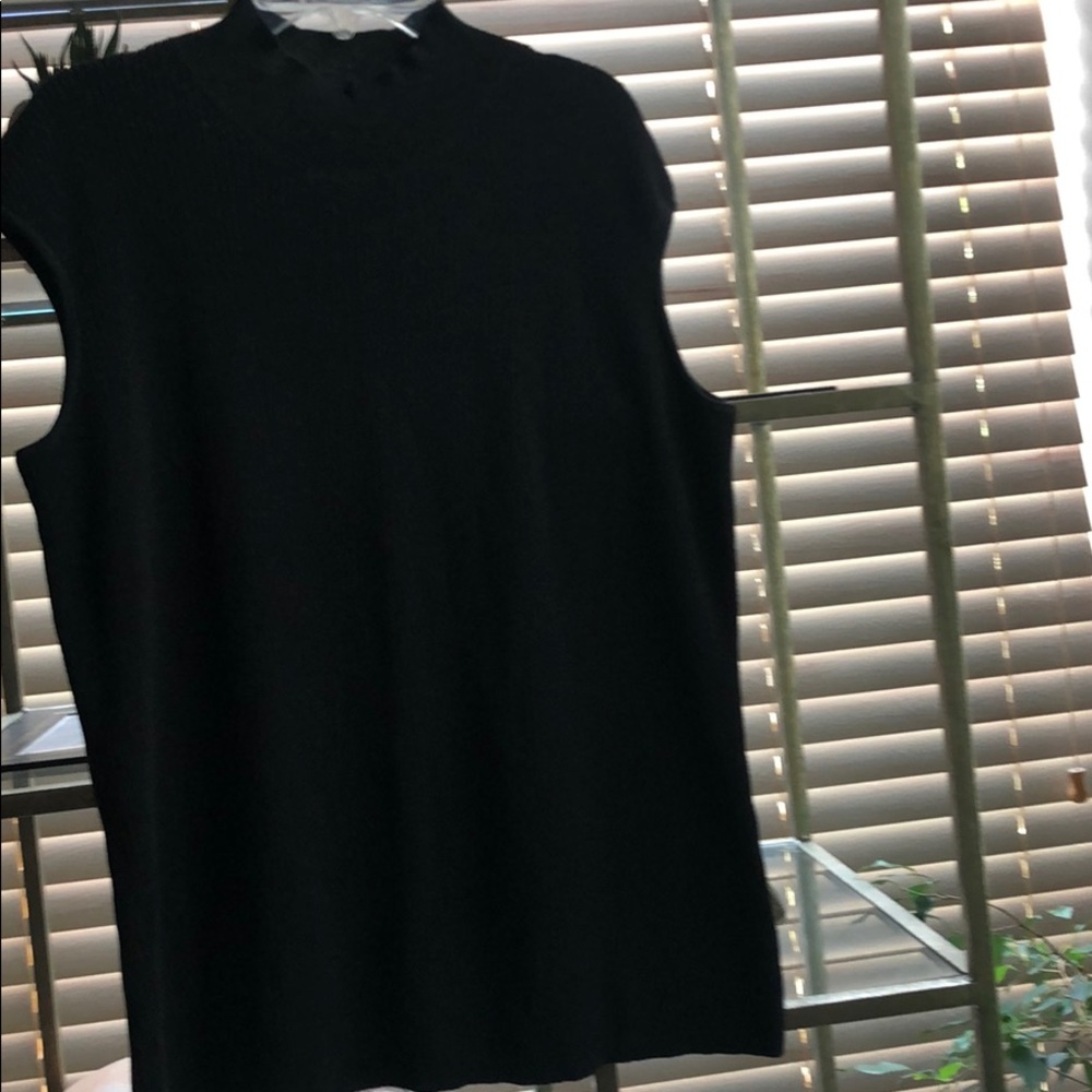 Coldwater Creek black sparkly sleeveless sweater